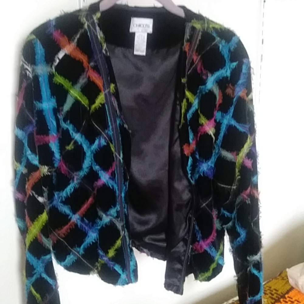Vintage Chico jacket silk fuzzy.